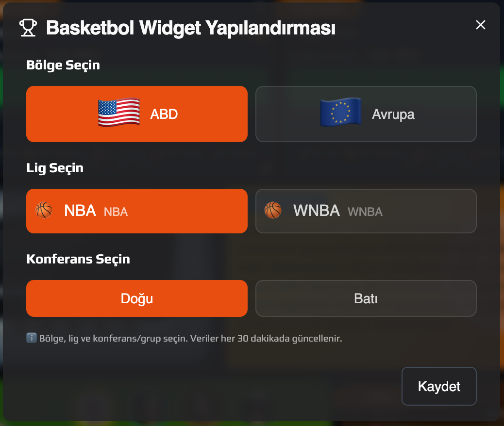 Canlı Basketbol Skorları Ekran 1