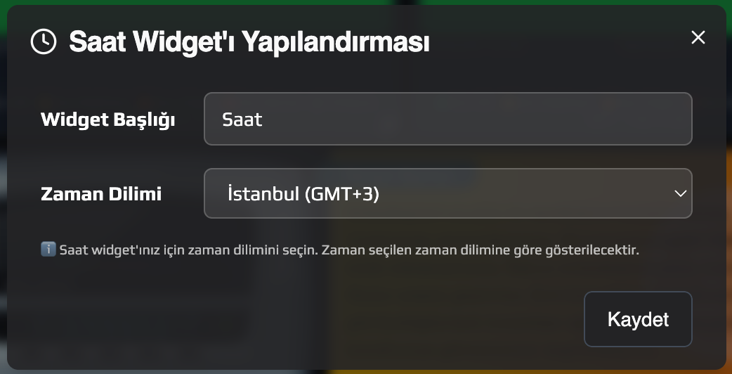 Masaüstü Saat Ekran 1