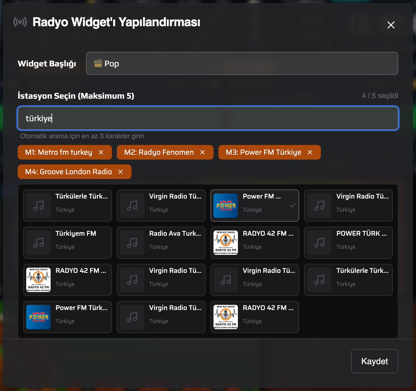 Canlı Radyo Ekran 1